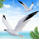 1pc Simulated Feather Seagulls Bird Figurines for Home Decor