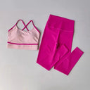 Yoga Set Women High Waist Leggings Breathable