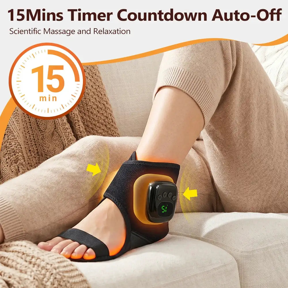 Air Compression Cordless Wrist Ankle Massager 4 Airbag Modes Heated Wrist Protector 3 Heating Hot Compress Wrist Guard