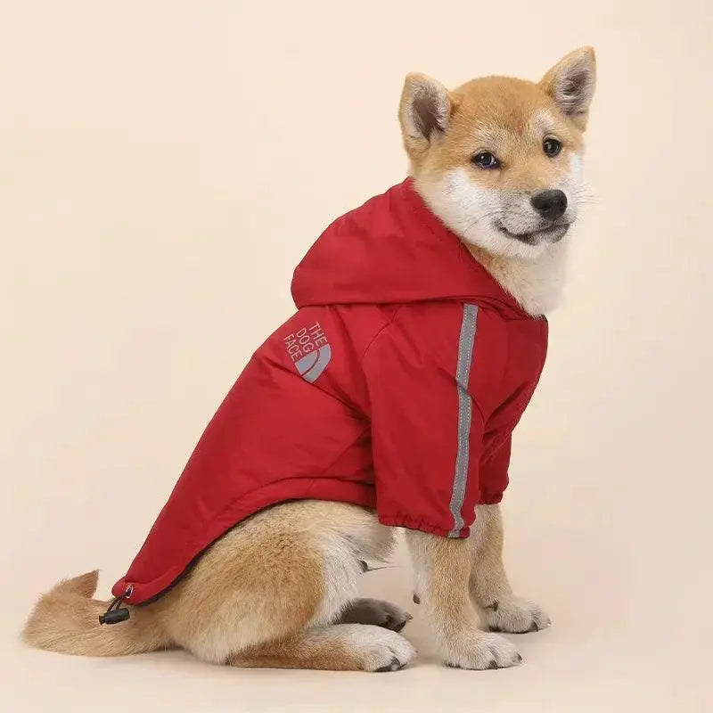 Reflective Waterproof Dog Hooded Jacket For Small Breeds