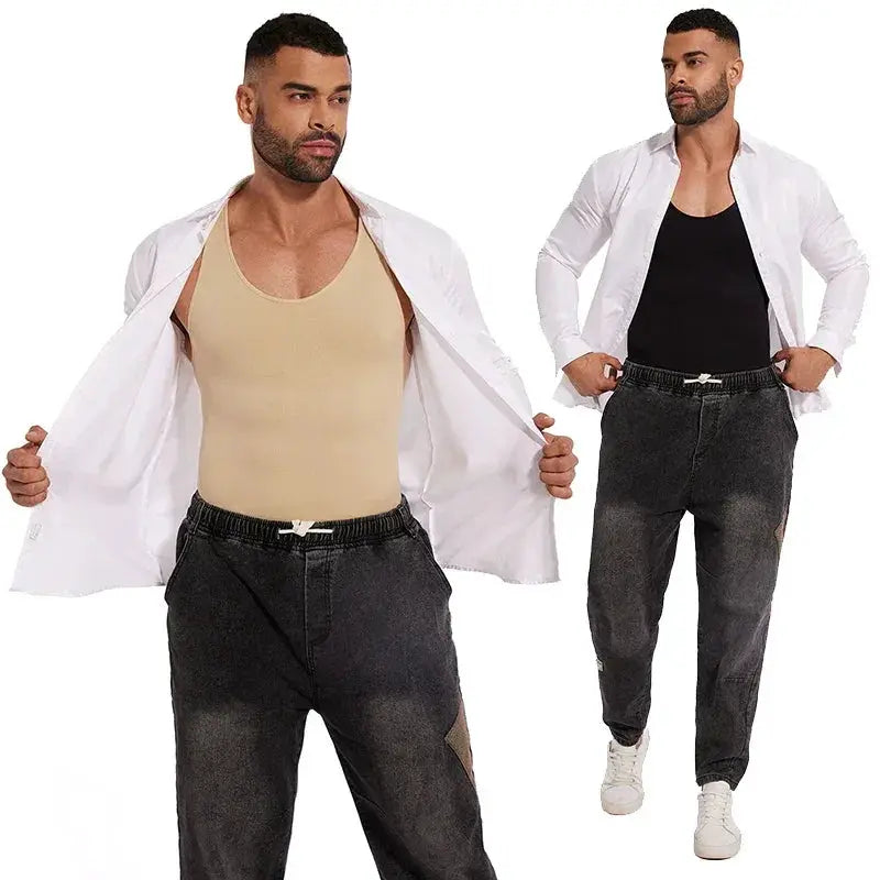 Mens Compression Bodysuit for Slimming Tummy Control