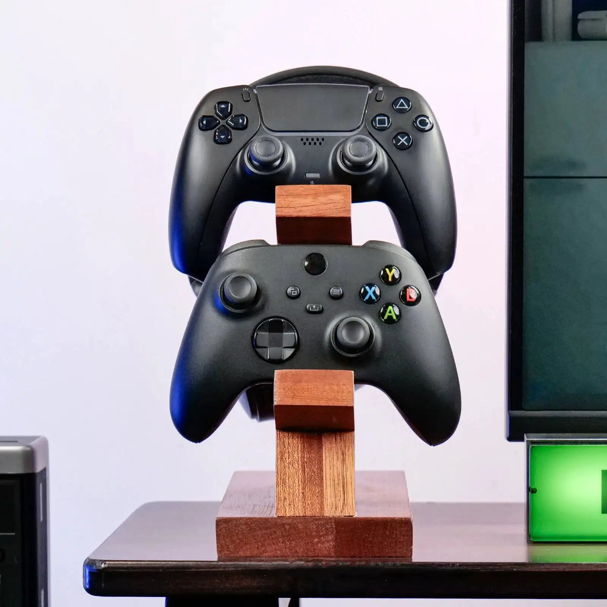 Wood Headset Stand - Saves Desk Space — product view 2