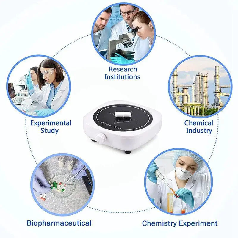 Portable Magnetic Stirrer Mini Lab Stir Mixer 2L 4000RPM