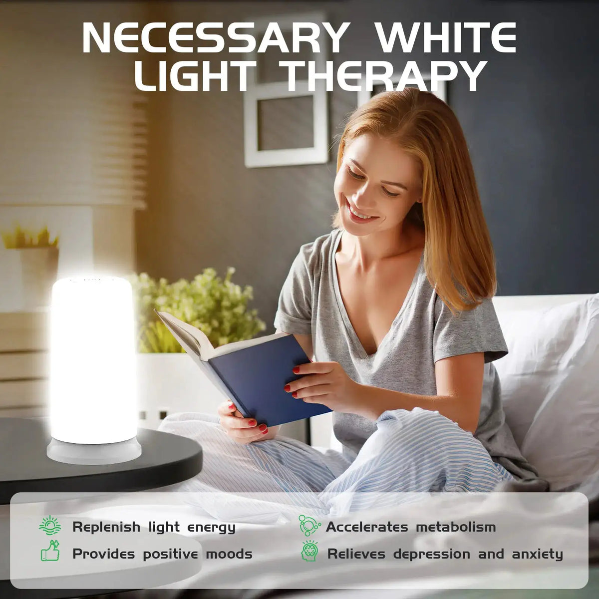Narrowband SAD Light Therapy Device Green Light Therapy Lamp Lux — product view 3
