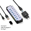 10 Port USB 3.0 Hub - Powered RGB Switch