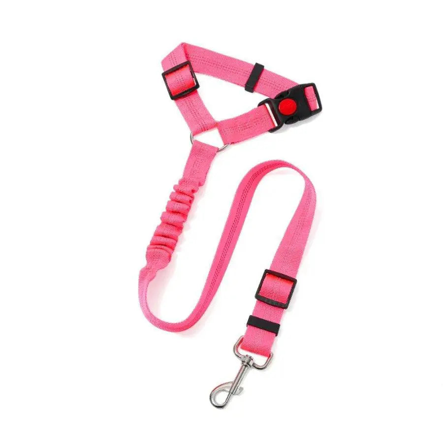 Pet Safety Reflective Dog Car Seat Belt — Sky blue