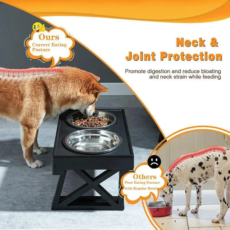 Adjustable Elevated Dog Bowls For Medium To Large Dogs