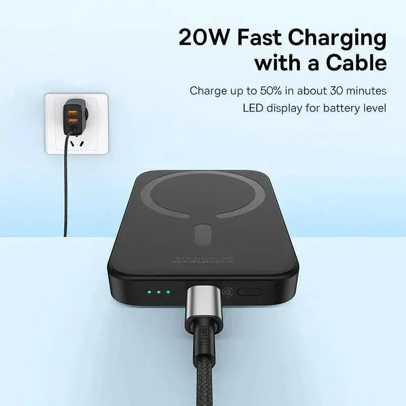 Baseus Magnetic Wireless Charger Power Bank Compact Charge