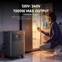 Jackery E5000 Plus Portable Power Station with 5m Extension Cable, 5035Wh LiFePO4, 7200W 120V/240V, Expandable to 60kWh, Essential Emergency Home Backup Power