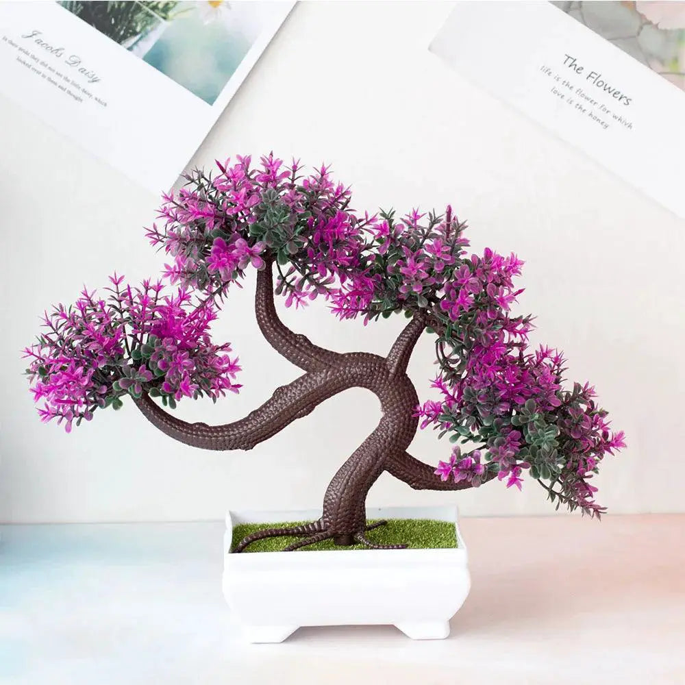 Artificial Bonsai Tree Pot Fake Plant For Home Decor