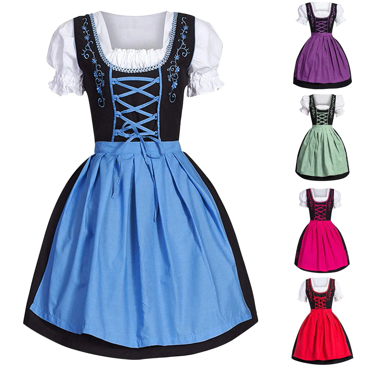 Lace-Up Oktoberfest Dirndl Costume Dress