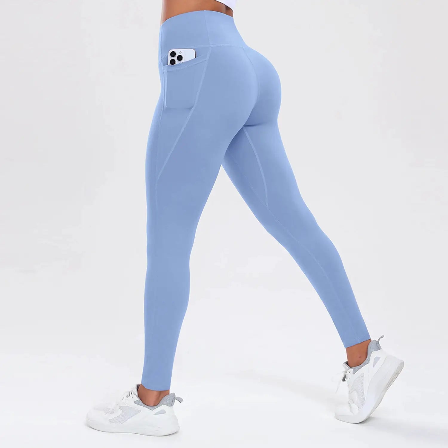 Women Yoga Pants with Pockets Butt Lifting Tummy Control Sports Leggings High Waist Fitness Tights Gym Clothing Sportswer
