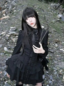 Elegant Gothic Lace Dress for Women Gala