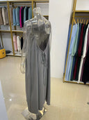 Women Strapless Backless Maxi Dress Sleepwear Loungewear Casual Loose Fit Summer
