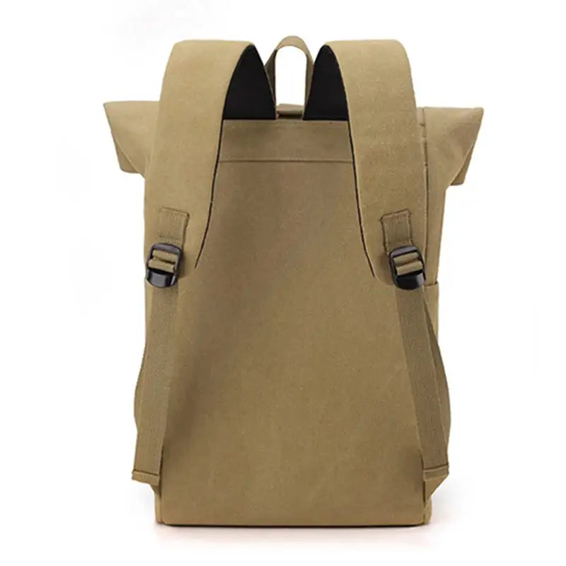 Rolled Roll Top Backpack Travel 15.6in Laptop Business Rucksack Outdoor Hiking School Bag Canvas Weekend Luggage Storage Bags