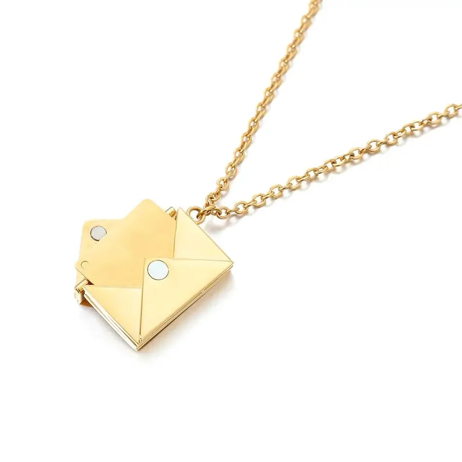 Custom Letter Envelope Necklace - Her — product view 15