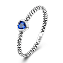 Sterling Silver Ring Sparking Purple