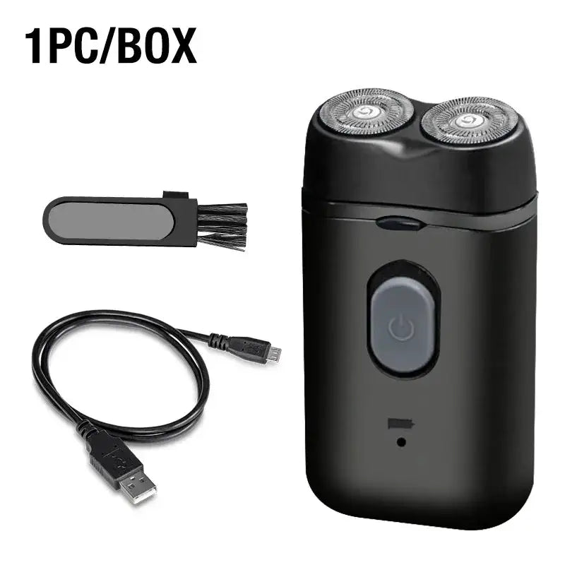HTMCK Men's Double-Headed Electric Shaver Portable USB Charging Multi-Functional Rechargeable Travel-Friendly Grooming Kit