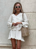 Luxe Peplum Pajama Set: Ultimate Comfort and Style Combo