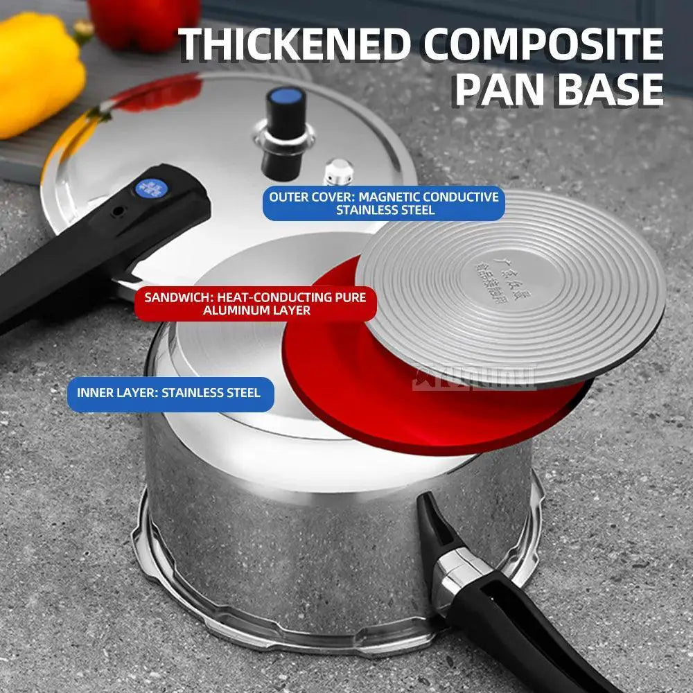 Gas Induction Compatible Stainless Steel Pressure Cooker