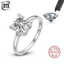 Princess Moissanite Ring in Sterling Silver Cbtb