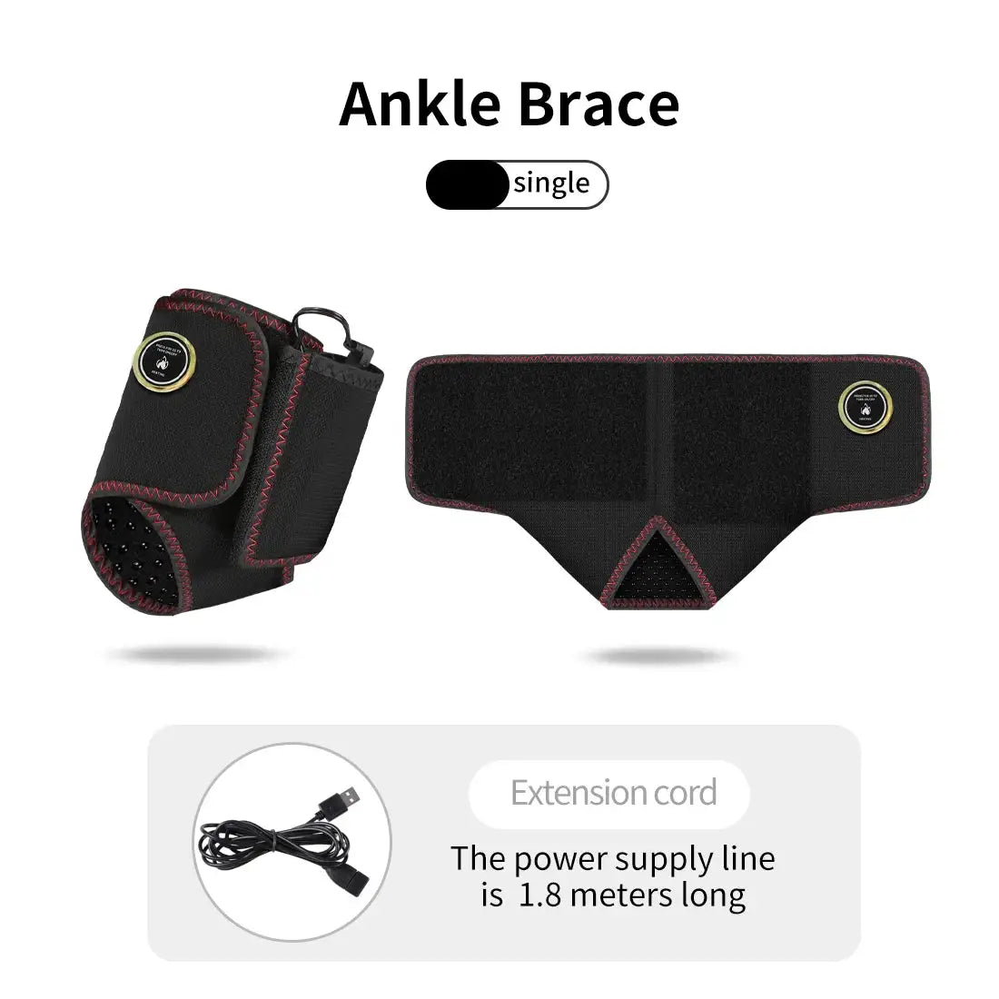 Electric Heating Massage Foot Ankle Support Foot Massager 3 Vibrating Brace Fixed Muscle Relaxation Sports Recovery