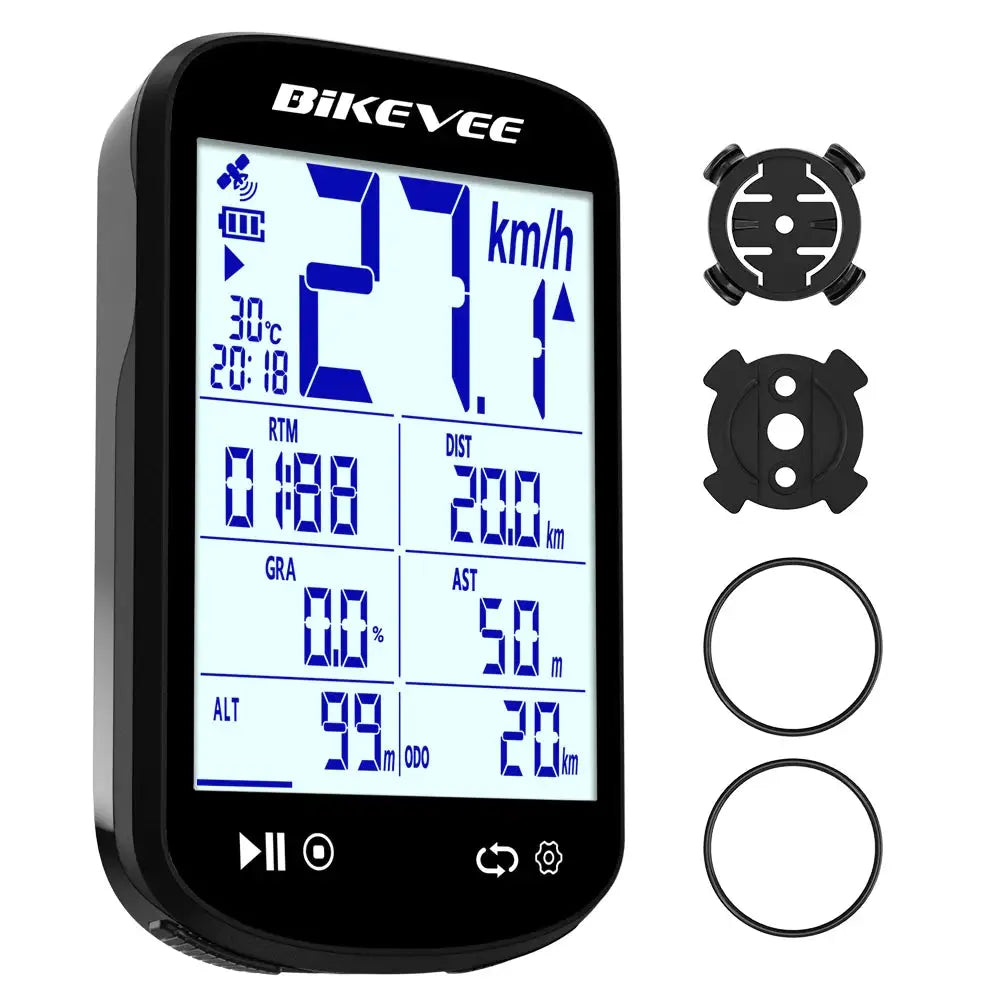 Multifunctional Smart Bluetooth Wireless GPS Bike Computer 2.6" LCD Large-Screen Digital Display with Auto Backlight Speedometer