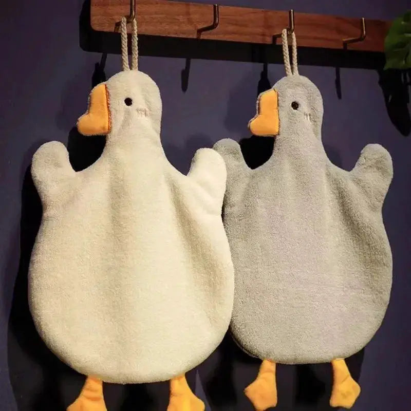 Cartoon Goose Hand Towel Quick Dry Kitchen Bathroom Toilet