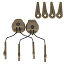 Hearing Protection Tactical Headset ARC Rail Adapters Set