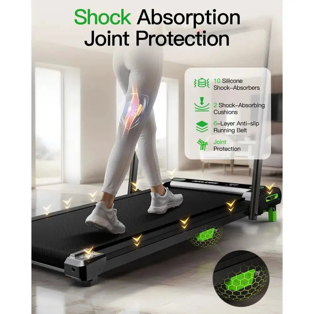 Compact 2.5 HP Desk Treadmill with LED Display and Remote Control
