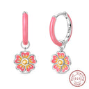 Sterling Silver Bee Butterfly Pink