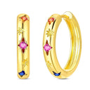Sterling Silver Hoop Earrings Golden