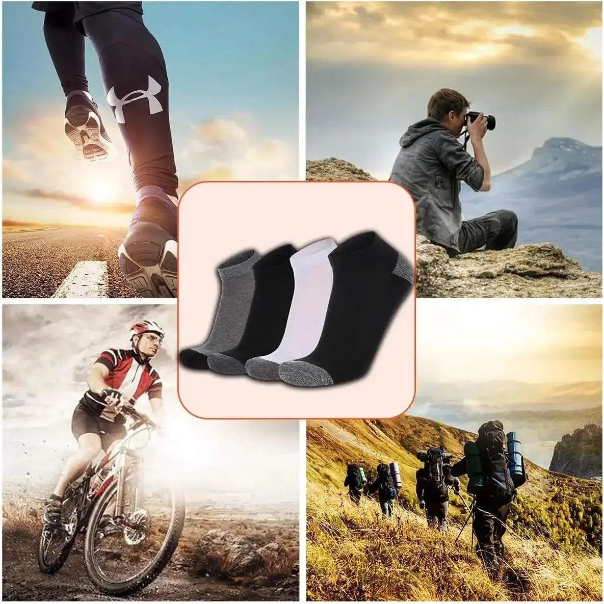 10 Pairs of Breathable Men's Running Socks for Spring Fitness - OurLum.com