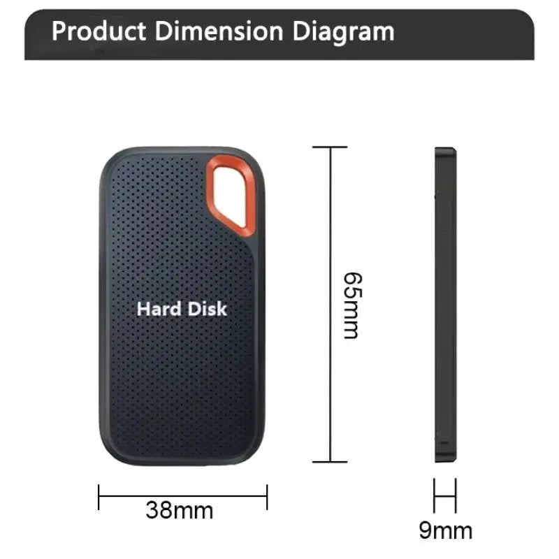 2TB/4TB Original External SSD Fast Transfer Solid State Drive 128TB Large Capacity Waterproof Hard Disk Storage for Laptop/Phone