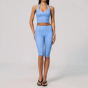 Yoga Capris Set Women Push Up Support 2pc