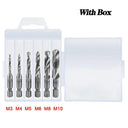 Tap Drill Bit Set Titanium Plated HSS Screw Thread Hex Shank Kit