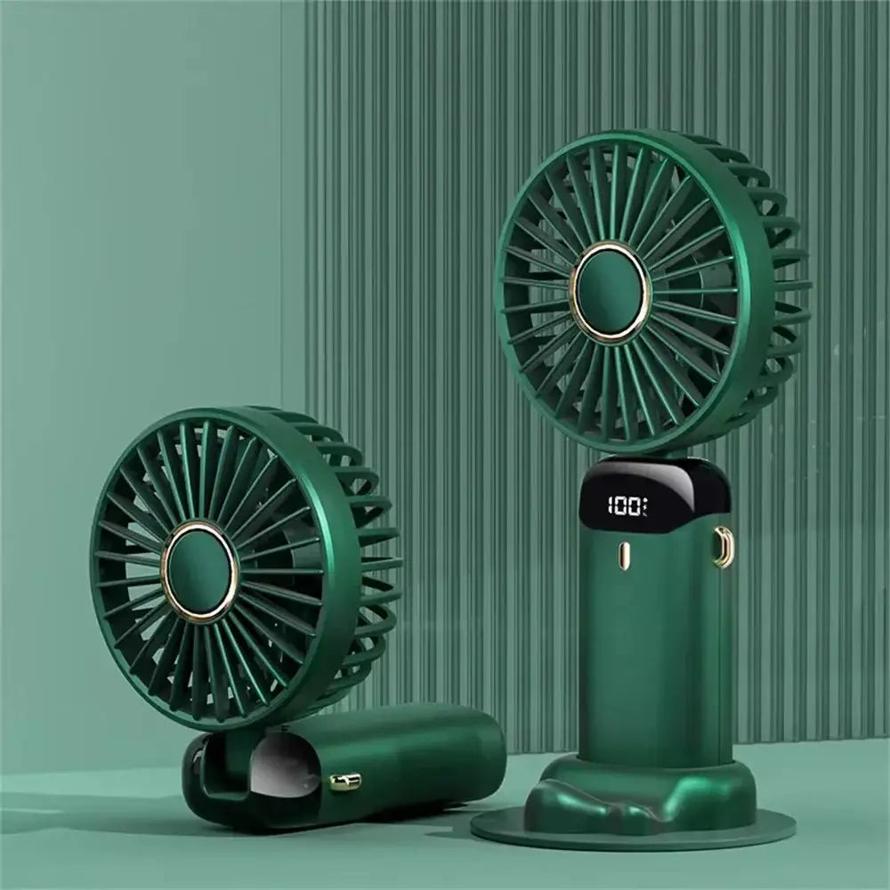 Rechargeable Handheld Fan - LED Digital Display — product view 9