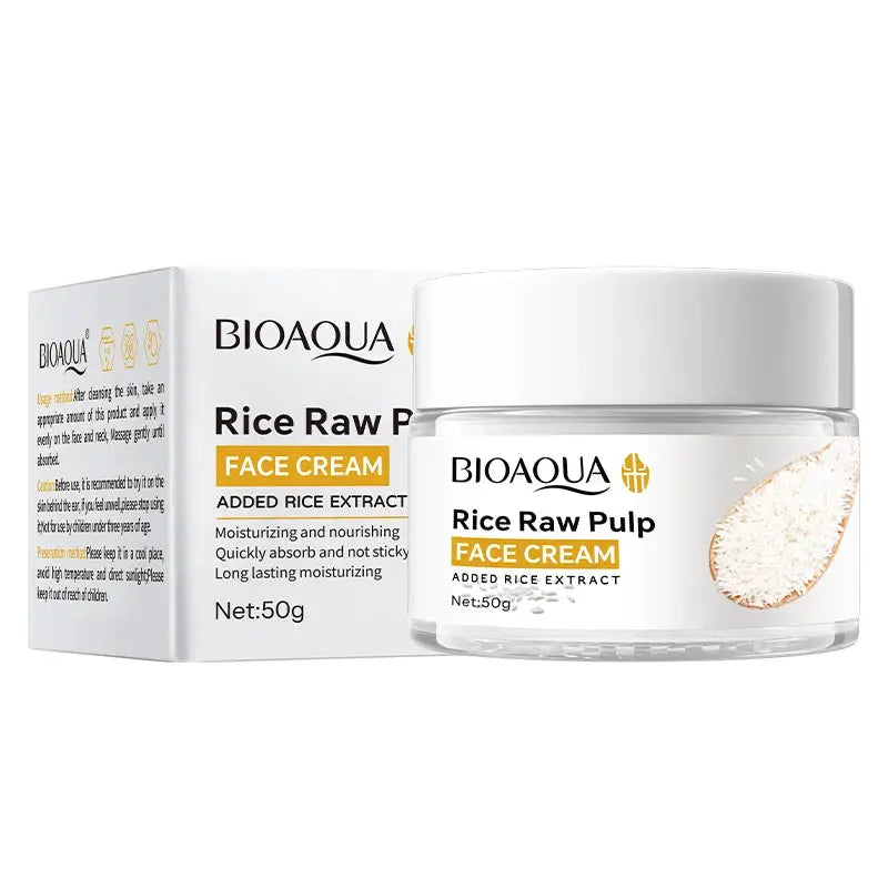 Rice Puree Face Cream Moisturizing Hydrating Whitening Face Cream Original Korean Face Beauty Skincare