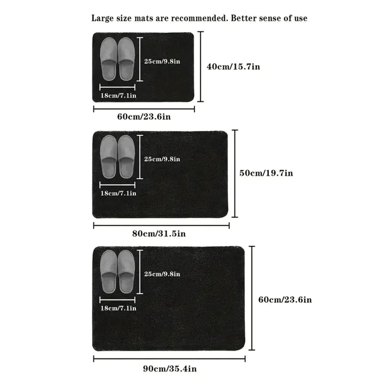 Luxurious Memory Foam Non Slip Bath Mat Soft Absorbent