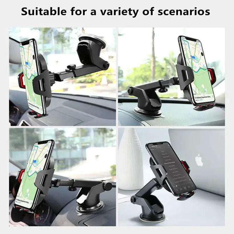 Car Phone Holder Mount Secure GPS Mobile Support Stand