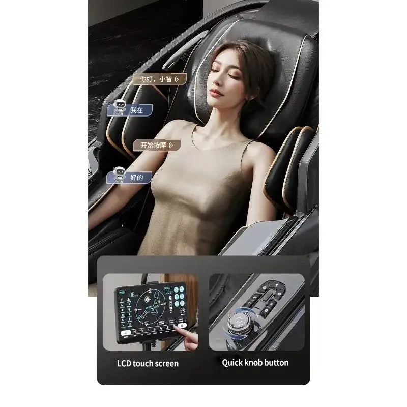 3L Luxury Smart Massage Chair with Health Detection, SL Track & 3D Manipulator, All-Round Airbag & Foot Scraping Massage