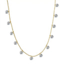 Moissanite Station Pendant Necklace