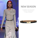 Luxury Leather Waist Belt for Women's Elegant Fashion Accessory