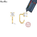 Moissanite Earrings in Sterling Silver Fashion FDEFE