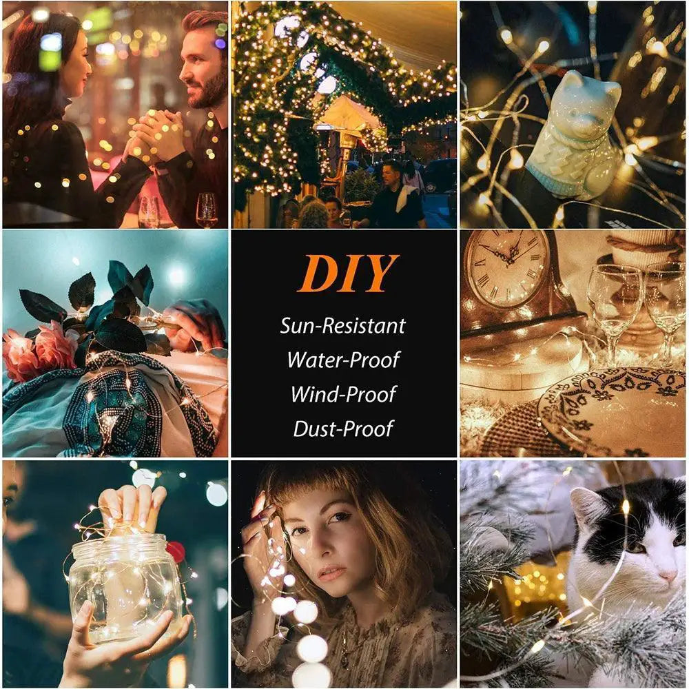 Bright Solar LED Fairy Lights Weatherproof Garden Decor