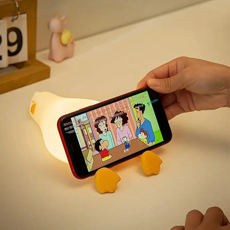 Duck Silicone Night Light For Kids Soft Glow Lamp Cute