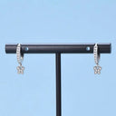 Sterling Silver Hoop Earrings Crystal