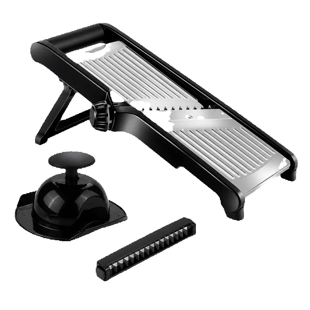 Adjustable Mandoline Slicer with Food Holder, Stainless Steel — product view 9