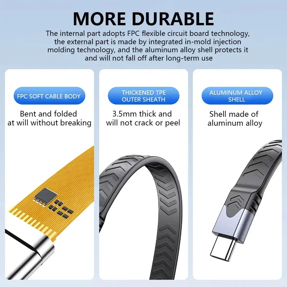 Thunderbolt Cable - PD 240W Fast Charge — Blue 13cm — product view 2