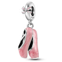 Charm Beads Sterling Silver Pink
